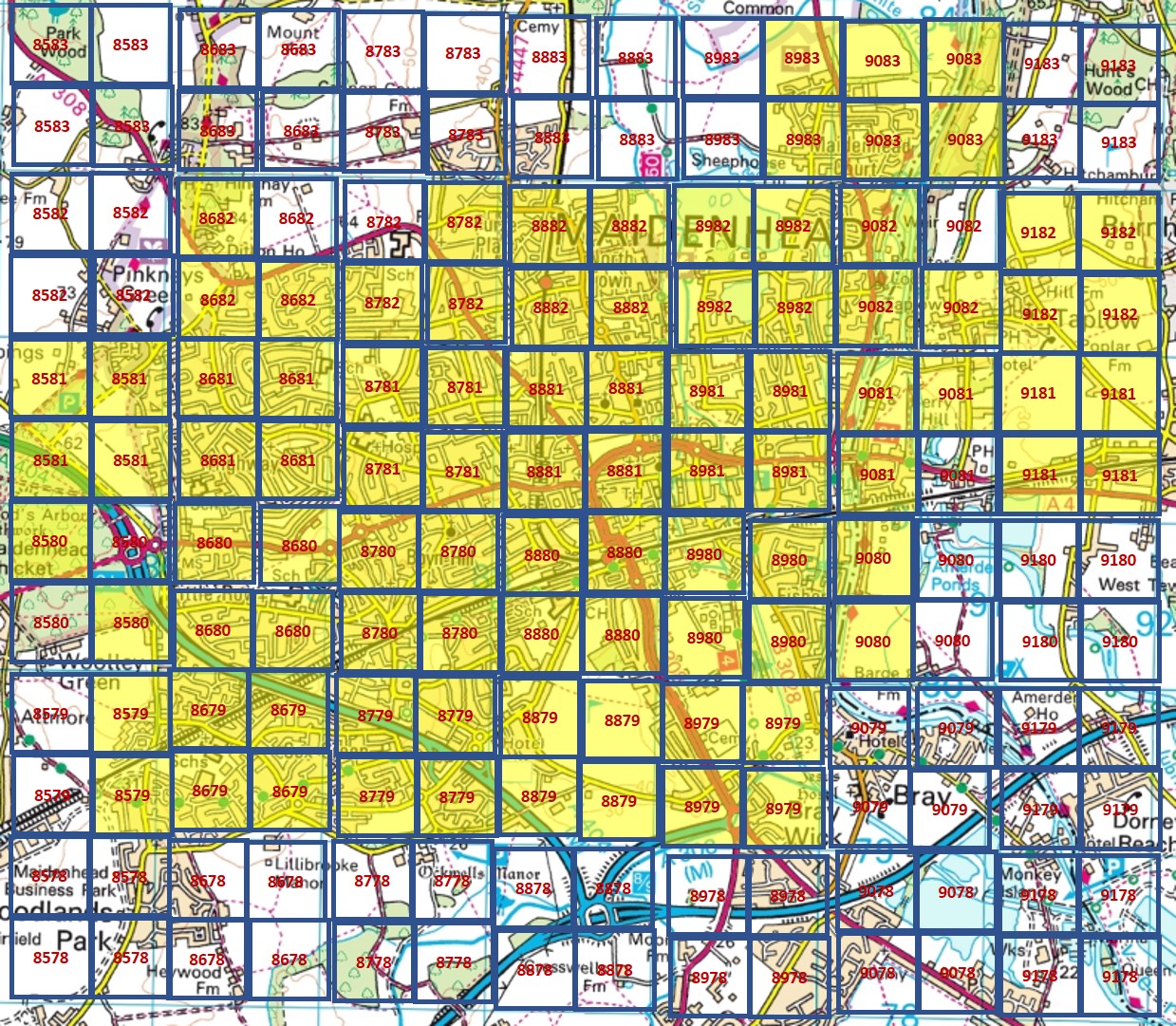 Index Map 1955 1:2,500