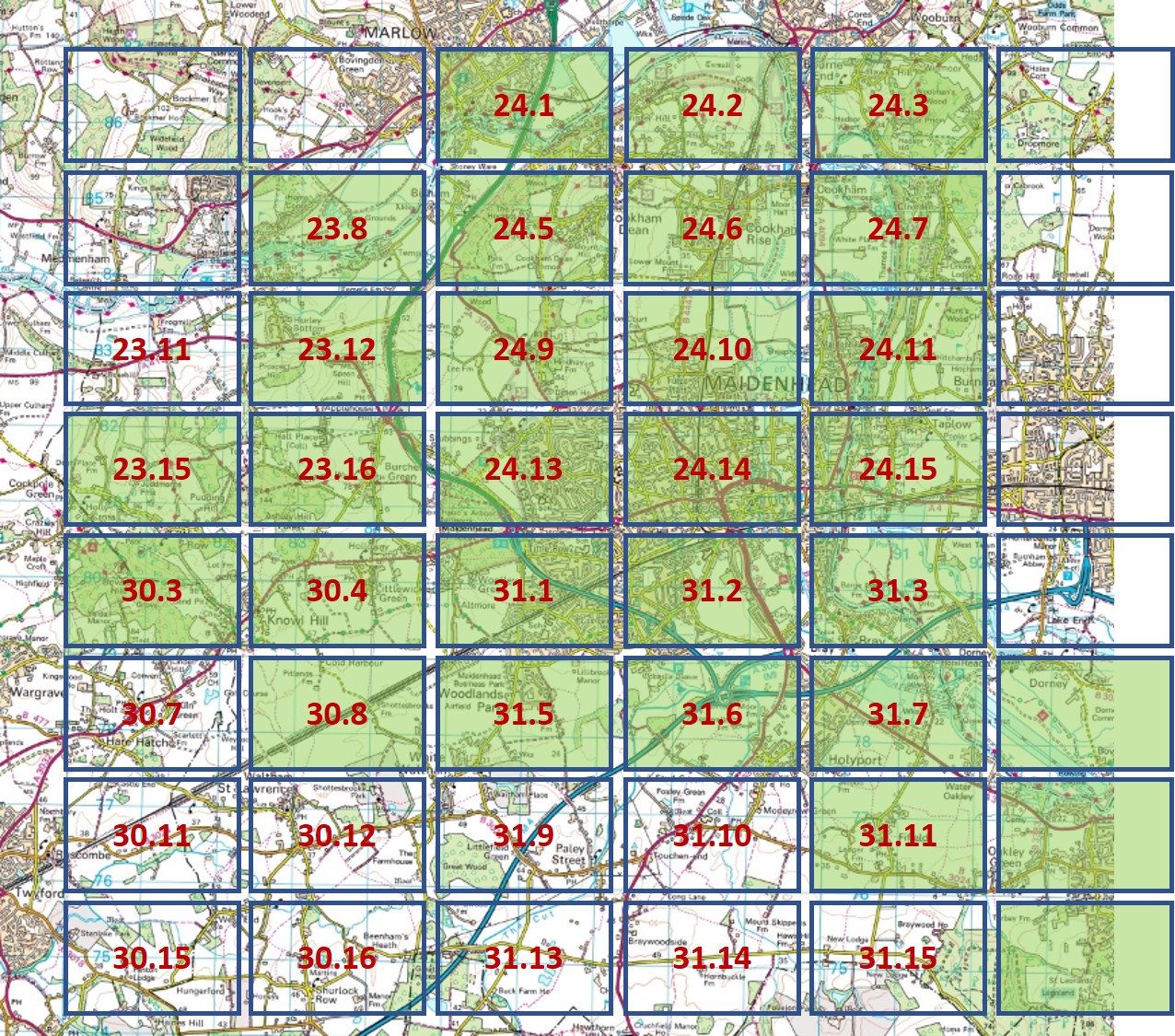 Index Map 1925-40
