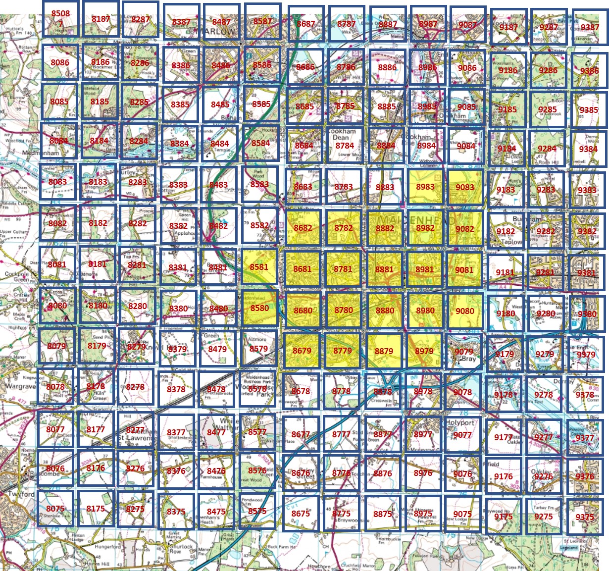 Index Map 1955 1:2,500